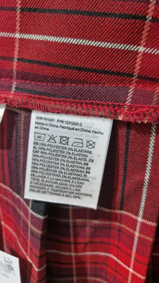 Falda cuadros H&M niña