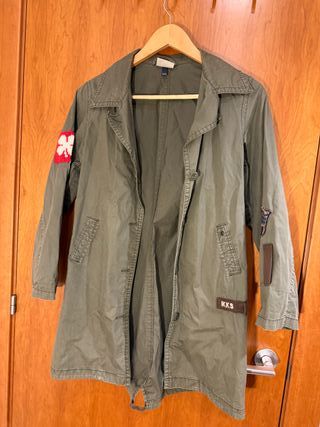 Gabardina IKKS original verde oliva