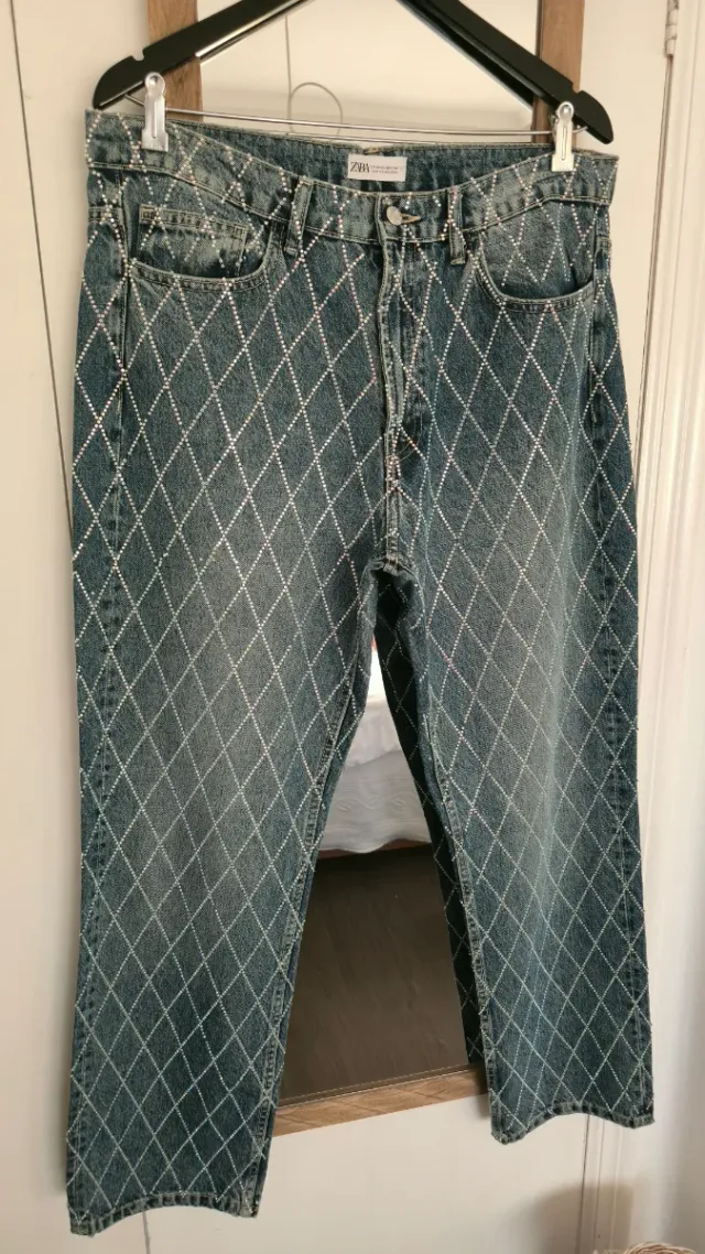 Pantalón Zara Strass Talla XXL