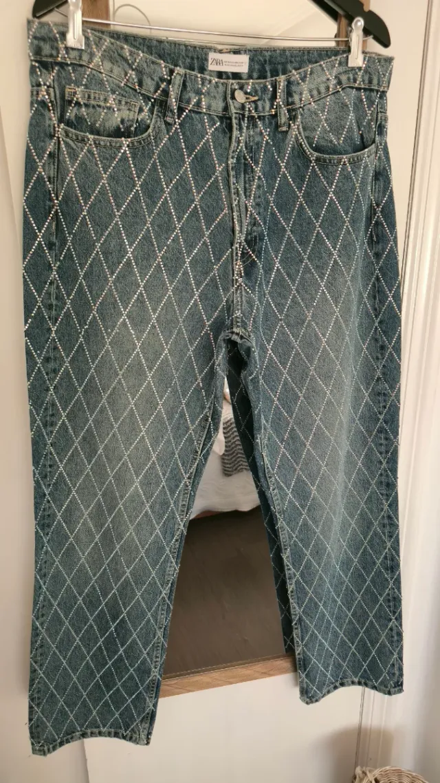Pantalón Zara Strass Talla XXL