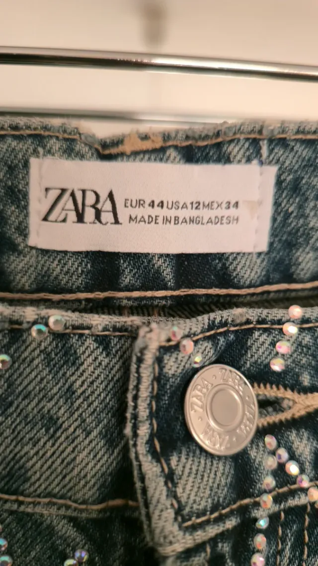 Pantalón Zara Strass Talla XXL