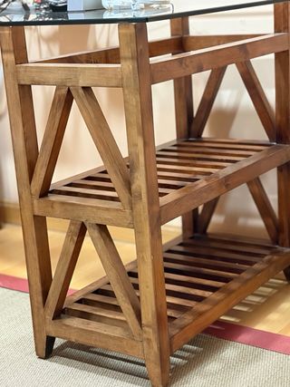 Mesa Escritorio Cristal y Madera