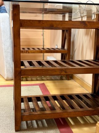 Mesa Escritorio Cristal y Madera