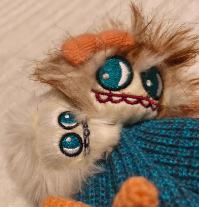 Gorro infantil junior naranja y azul