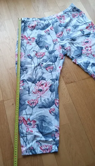 Pantalón pijama estampado flores talla XL mujer