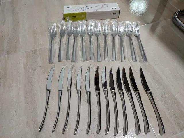 Cubertería Ambiente 12 Tenedores y 12 Cuchillos