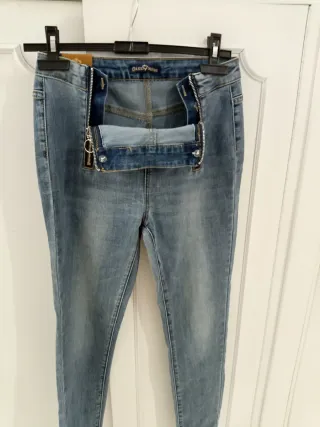 Jeans donna Miss Bonbon vita alta zip tg 46