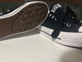 Converse plataforma negras