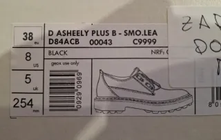 Zapatos Geox Mujer Talla 38 Negro/Oro