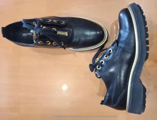 Zapatos Geox Mujer Talla 38 Negro/Oro