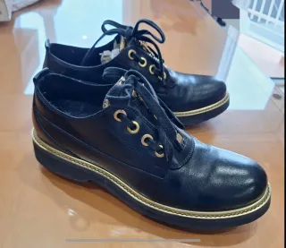 Zapatos Geox Mujer Talla 38 Negro/Oro