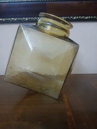 Barattolo vetro ambrato anni 60-70