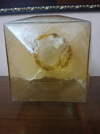 Barattolo vetro ambrato anni 60-70