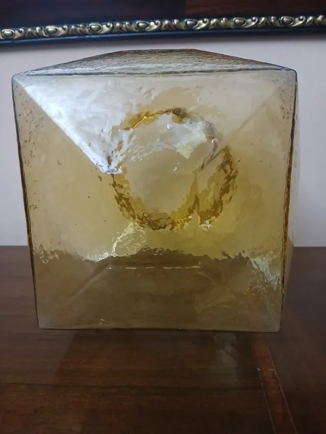 Barattolo vetro ambrato anni 60-70