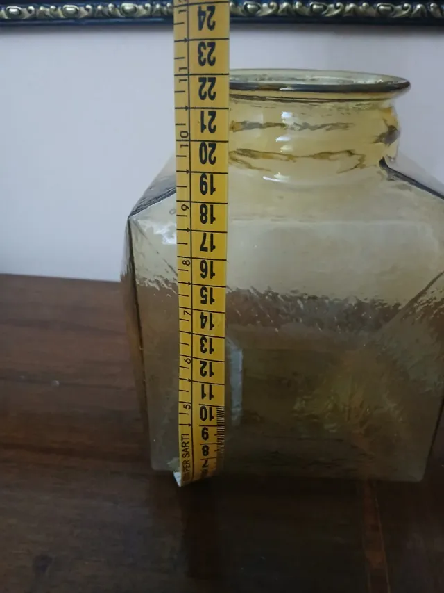 Barattolo vetro ambrato anni 60-70