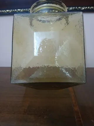 Barattolo vetro ambrato anni 60-70