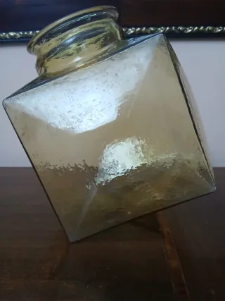 Barattolo vetro ambrato anni 60-70