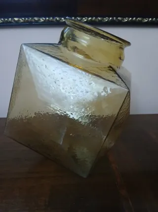 Barattolo vetro ambrato anni 60-70