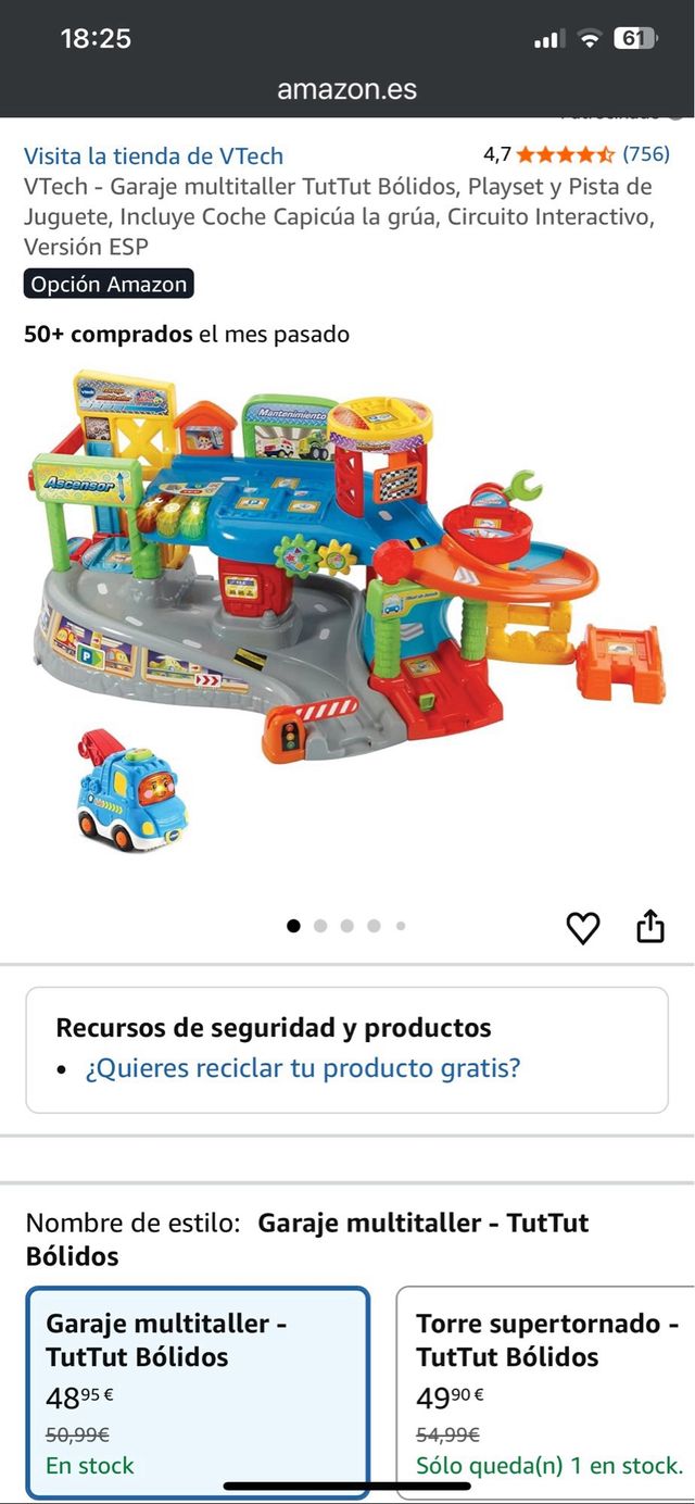 Vtech Tut Tut Bólidos Garaje Multitaller