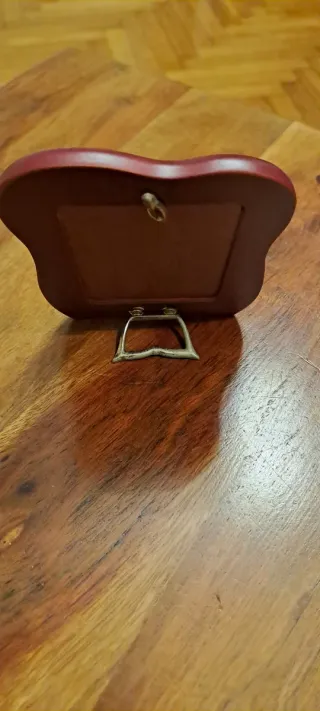 Portafoto Arte Argento Legno Metallo Rosso Argento