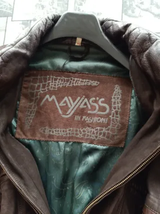 Chaquetón Piel y Ante Marrón Sin Usar