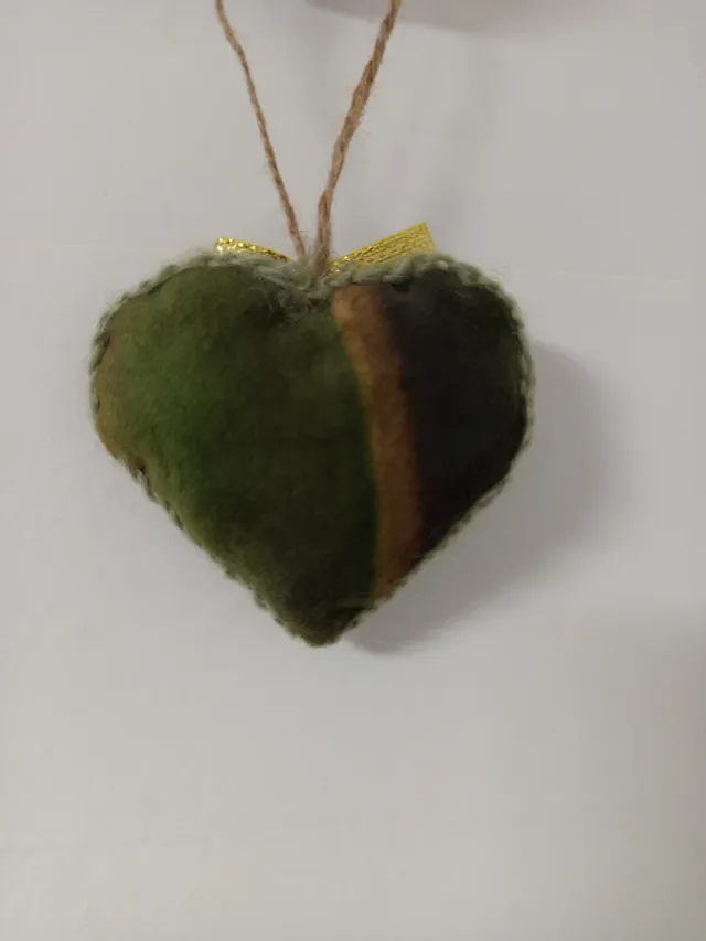 Corazón de tela decorativo