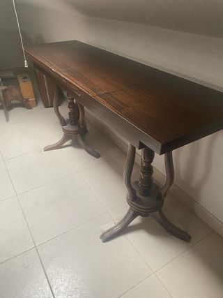 Mesa antigua madera años 60 extensible