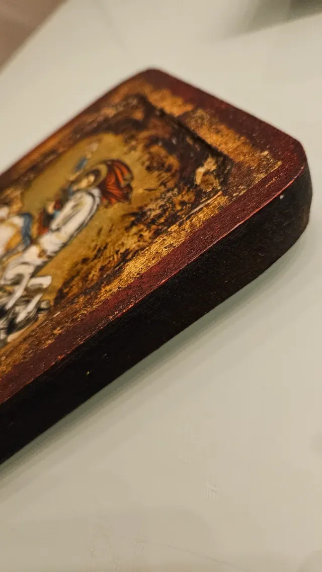 Icono bizantino de madera San Jorge