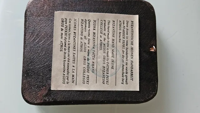 Icono bizantino de madera San Jorge