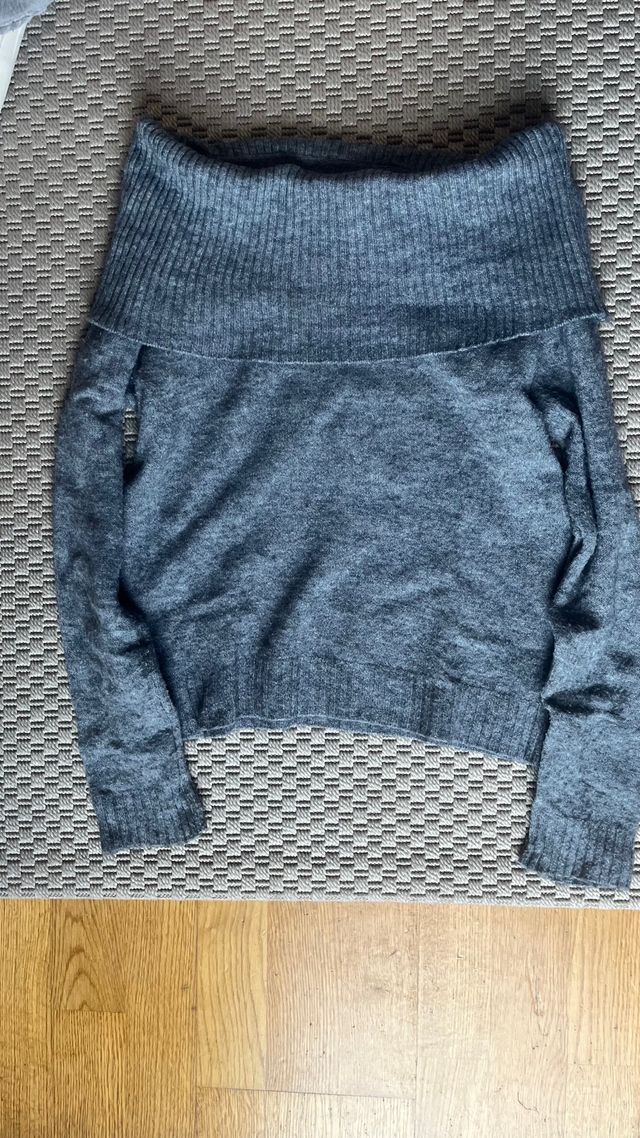 Jersey hombros caídos gris