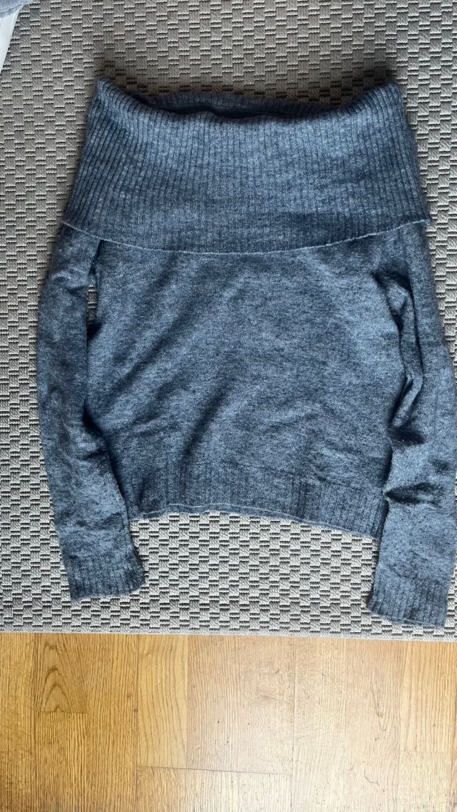 Jersey hombros caídos gris