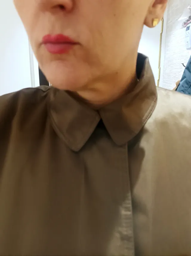 Gabardina larga mujer tela con brillo T.44-46