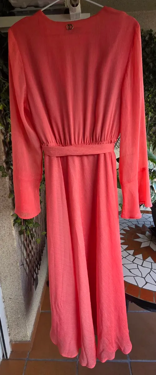 Vestido largo naranja TWINSET