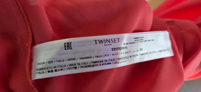 Vestido largo naranja TWINSET