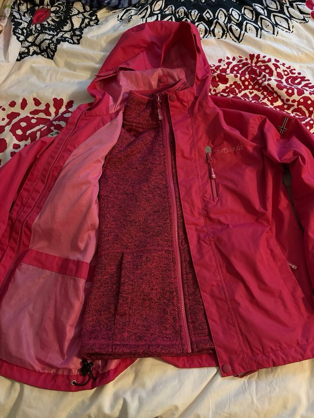 Abrigo Trollkids 3 en 1 niña impermeable 11 - 12 a