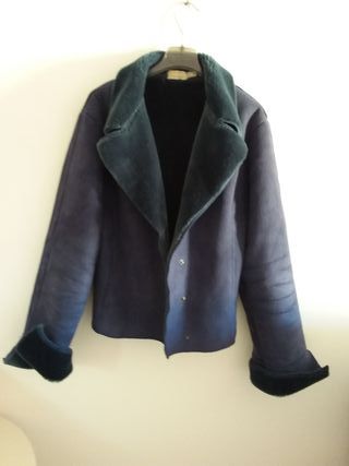 Montone ecopelle Pinko blu