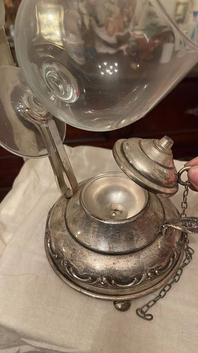 Calentador de coñac de latón