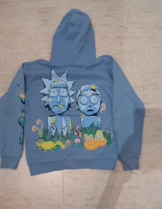 Sudadera Pull&Bear Rick & Morty Azul Chico