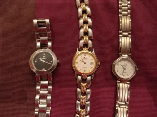 Tres relojes de mujer esfera pequeña