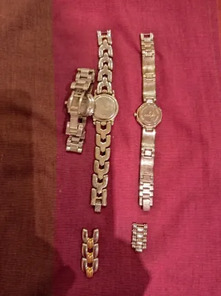 Tres relojes de mujer esfera pequeña