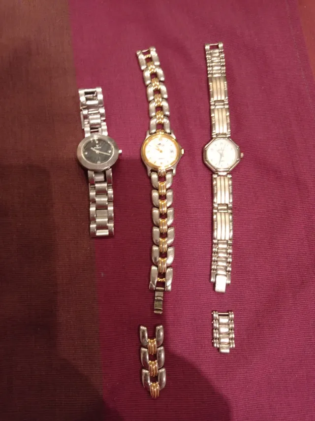 Tres relojes de mujer esfera pequeña