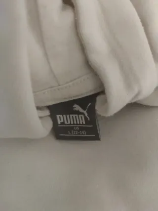 Sudadera Puma Niña Blanca y Rosa