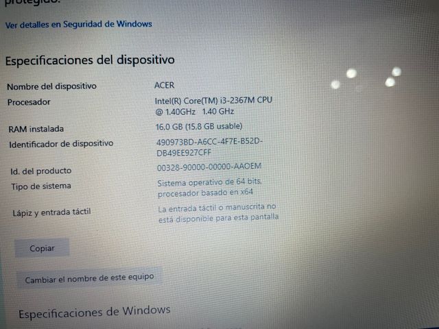 Acer Aspire V5-171 i3 16GB RAM 240GB SSD