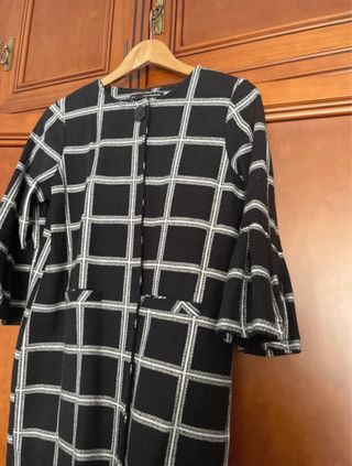 Chaqueta cuadros tres cuartos