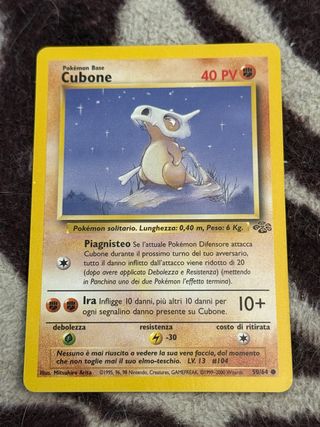 Cubone Base Set Jungle 50/64 Carta Pokémon