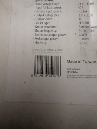 Inversor Corriente 24V 230V 600W Onda Pura