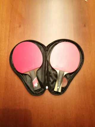 Raquetas de ping-pong con funda