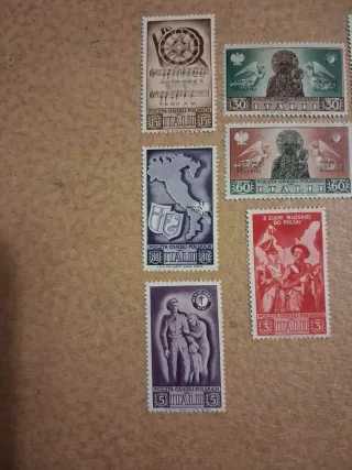 Francobolli Polonia in Italia 1946