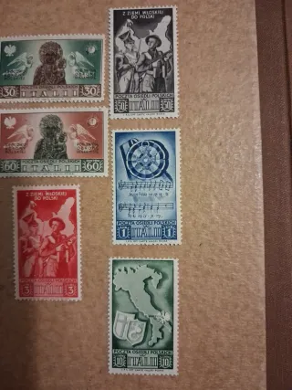 Francobolli Polonia in Italia 1946