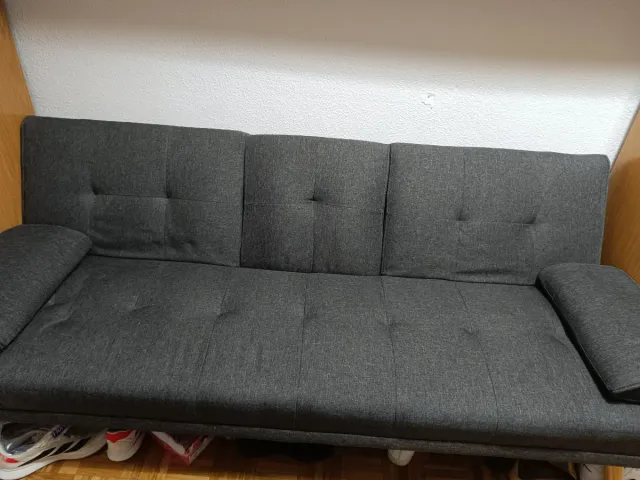 Sofá cama 3 plazas gris